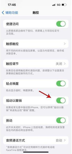 米脂苹果手机维修分享iPhone手机如何设置摇一摇删除文字 