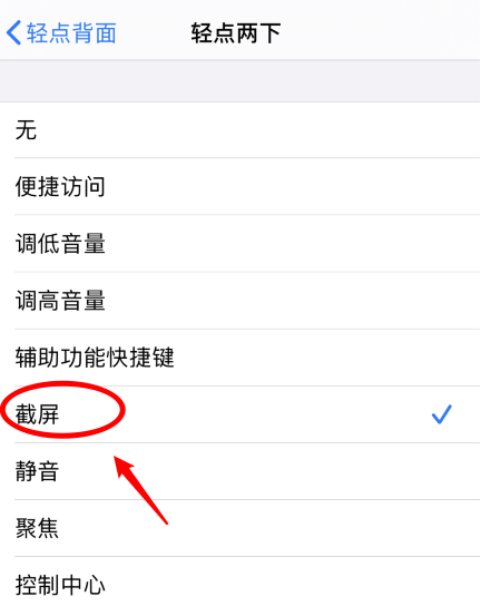 米脂苹果手机维修分享iPhone12如何启用双击截屏 